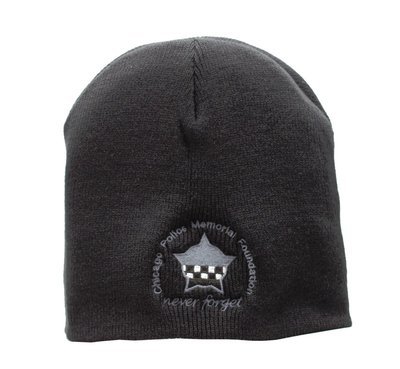 Chicago Police Memorial Sub-dued Black Skull Knit Cap