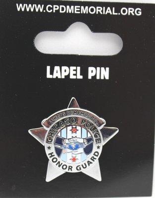 Chicago Police Honor Guard Star Lapel Pin