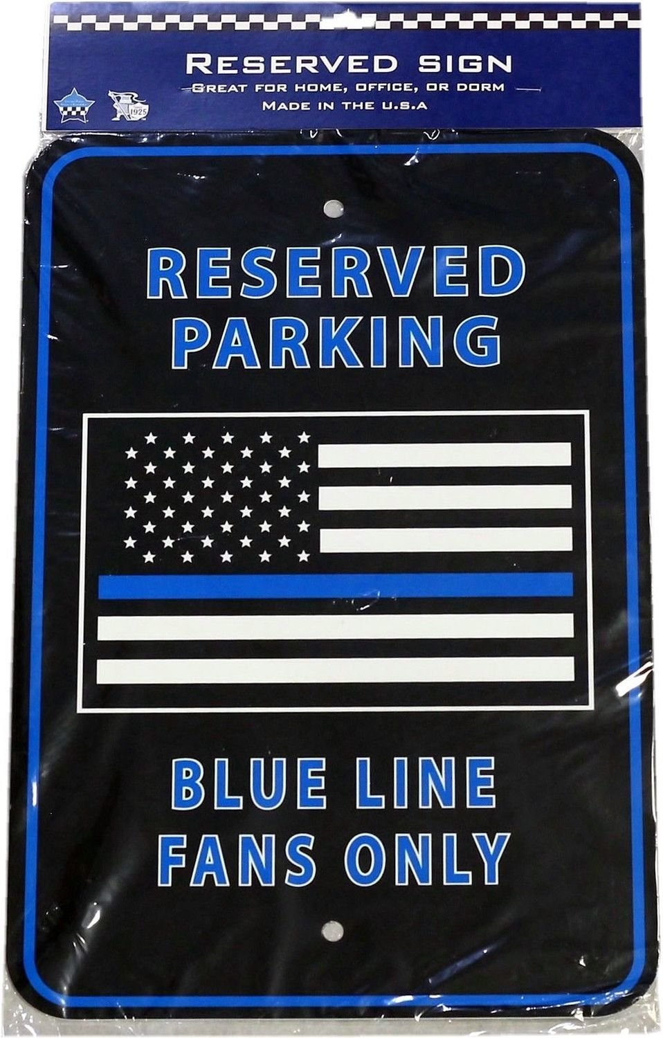 Chicago Police Memorial Foundation Parking Sign American Flag Blue Line