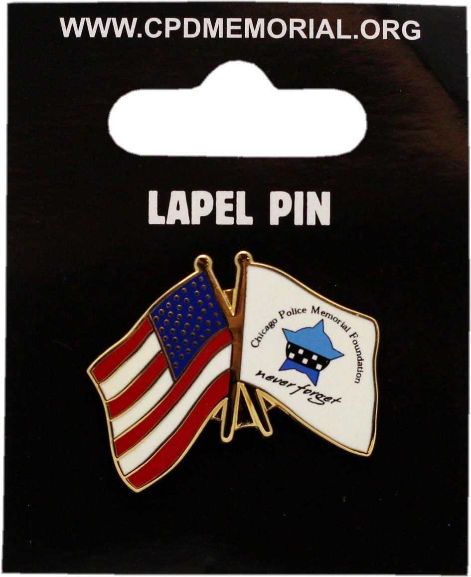CPD Memorial & American Flag Lapel Pin