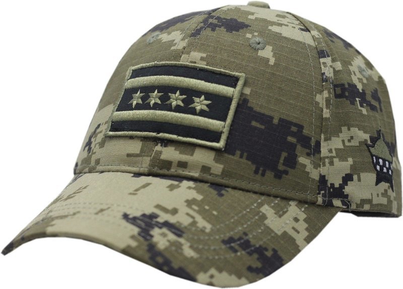 CPD Memorial Blue Line Flag Hat Digi Green Camouflage