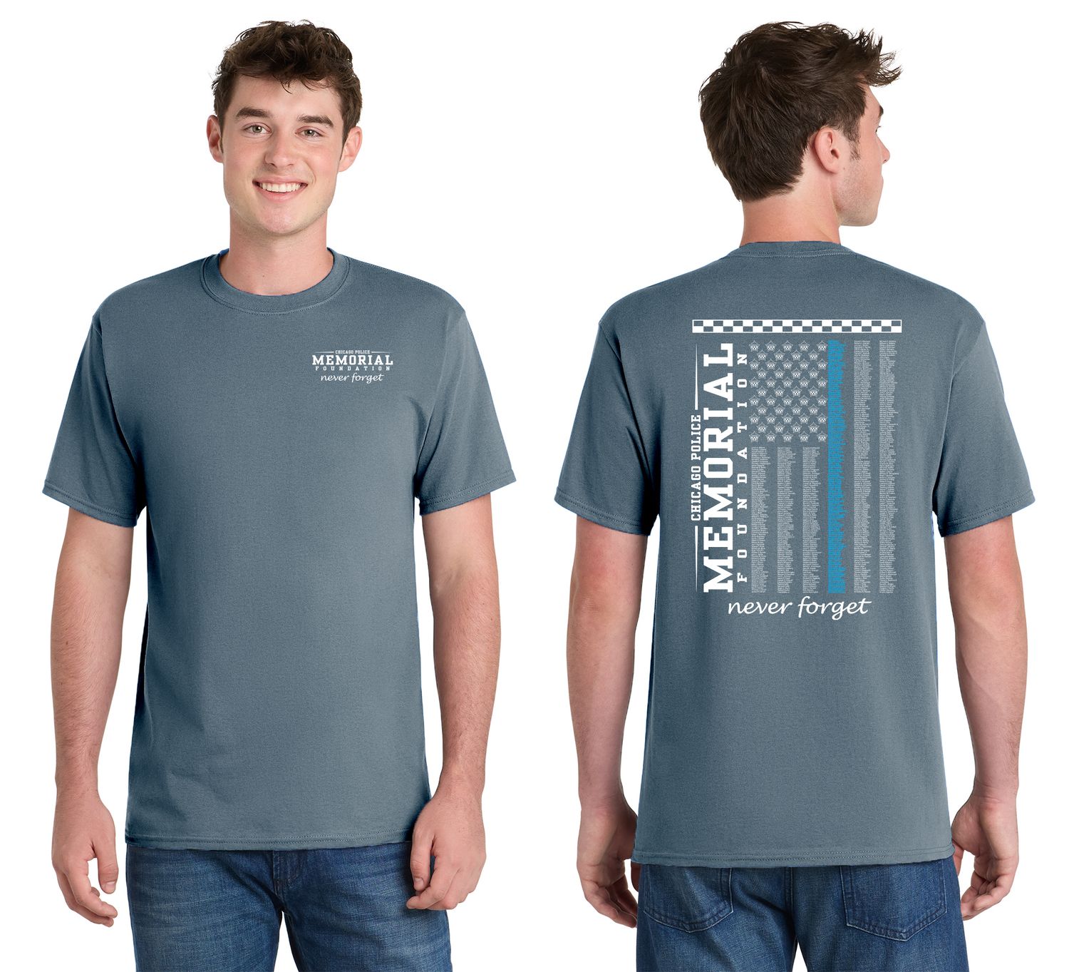 2026 Memorial Roll Call Short Sleeve Slate Blue T-Shirt