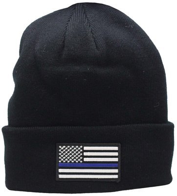 American Flag Blue Line Cuffed Knit