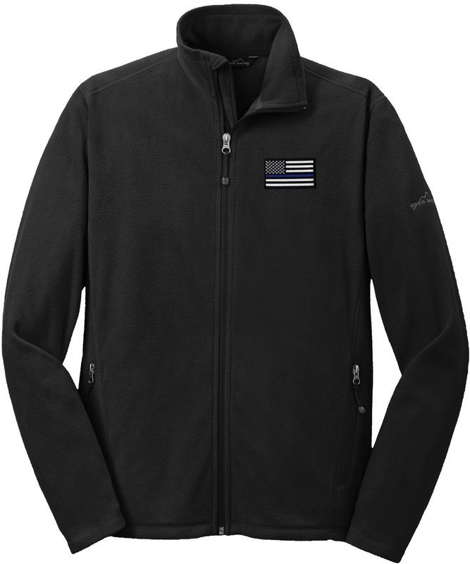 Eddie Bauer American Flag Blue Line Microfleece Full Zip Jacket EB224