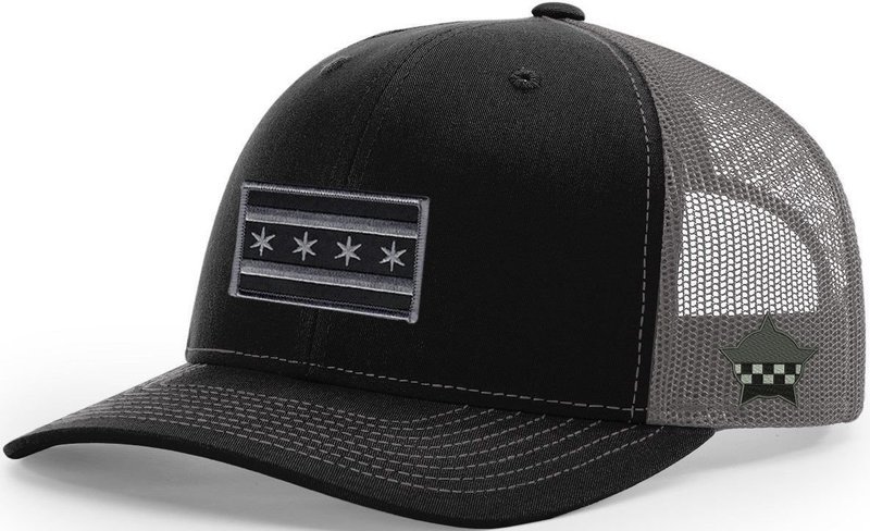 Chicago Flag Snapback Trucker Mesh Black/Grey