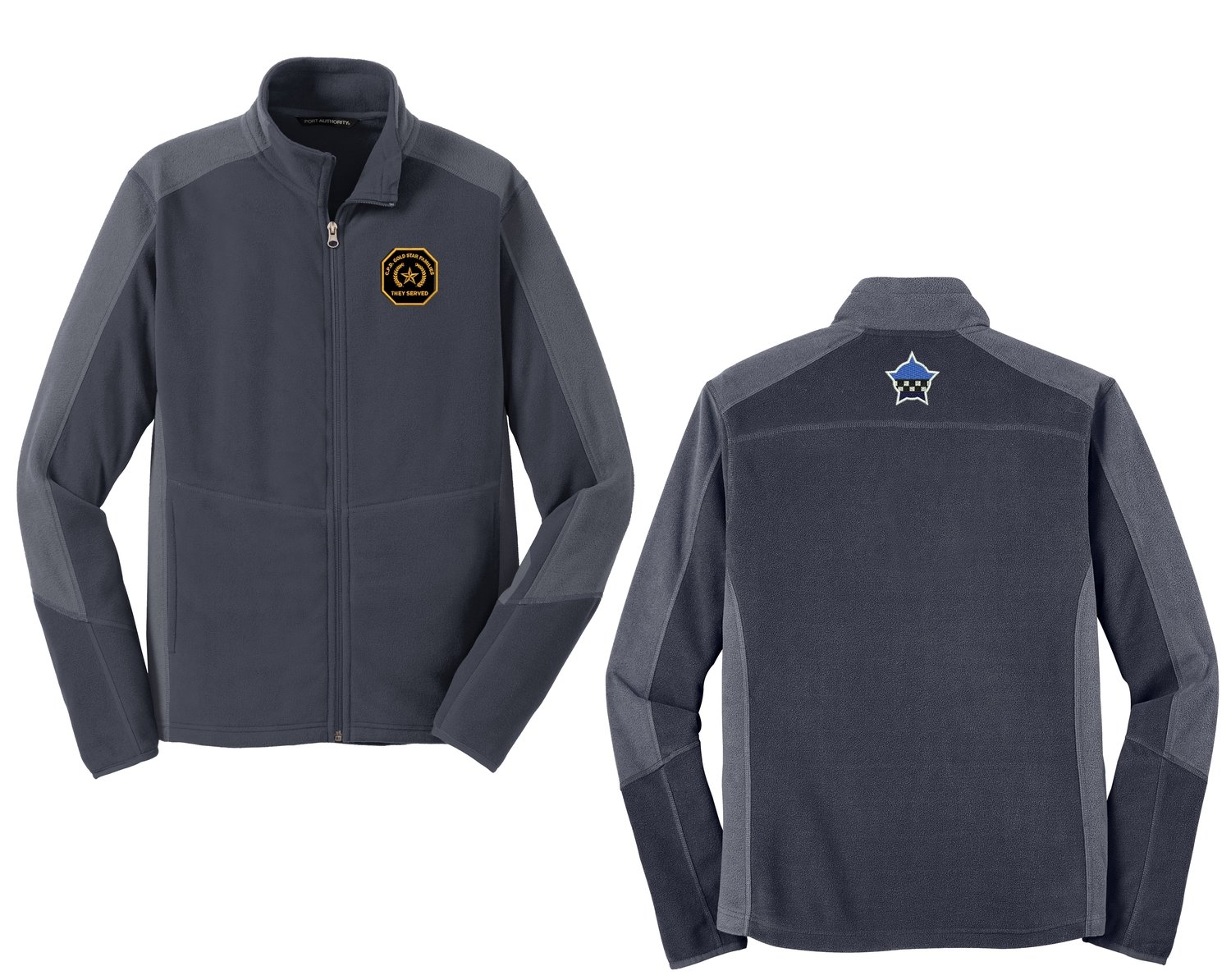 Gold Star Family Colorblock Microfleece Jacket Grey/Grey F230