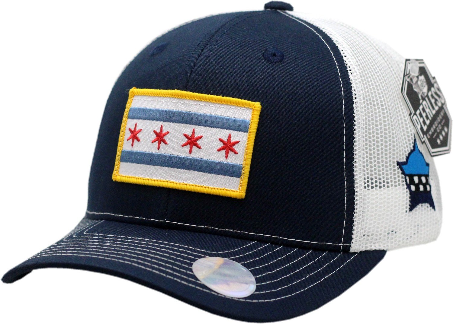 Chicago Flag Snapback Trucker Mesh Navy/White