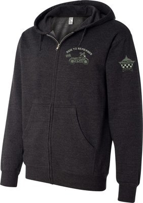 Ride To Remember Midweight Hooded Full-Zip Sweatshirt SS4500Z