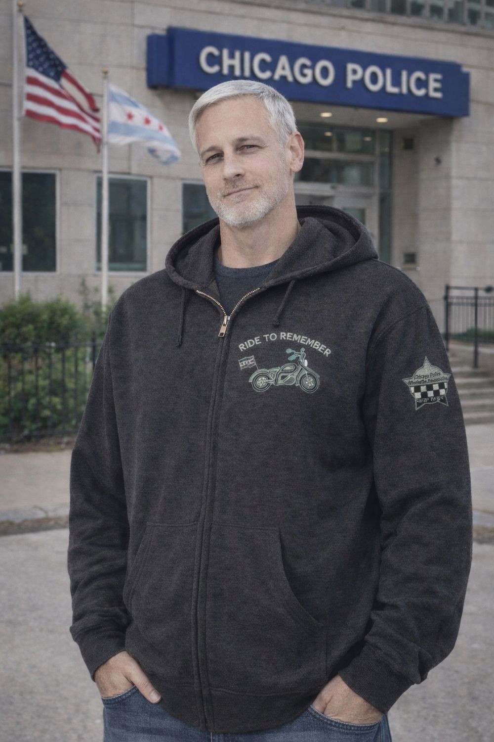 Ride To Remember Midweight Hooded Full-Zip Sweatshirt SS4500Z