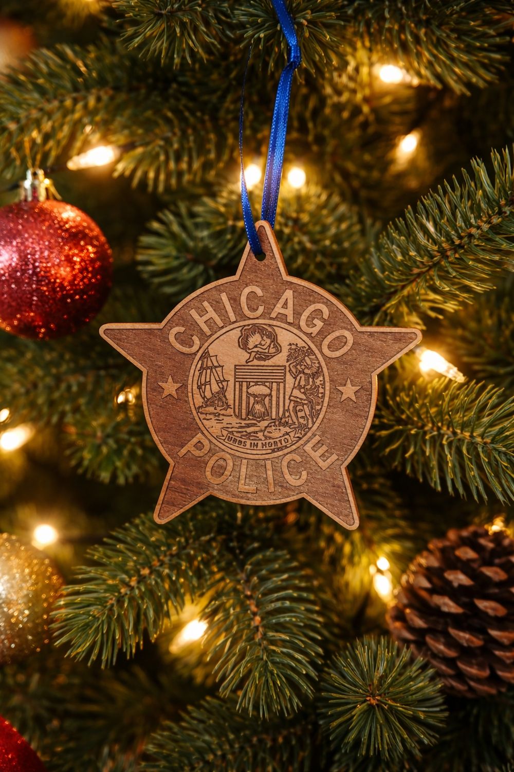 CPD Star Wood Ornament