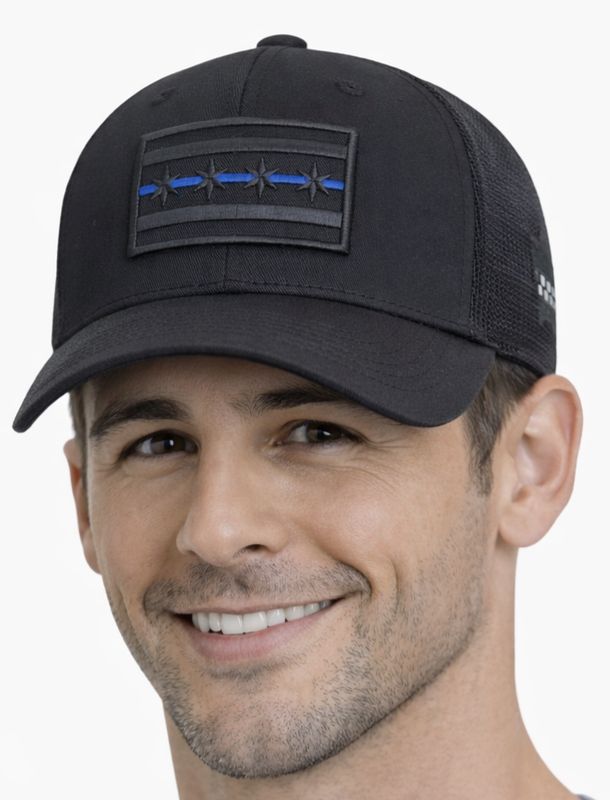 Chicago Blue Line Snapback Black Patch Black/Black