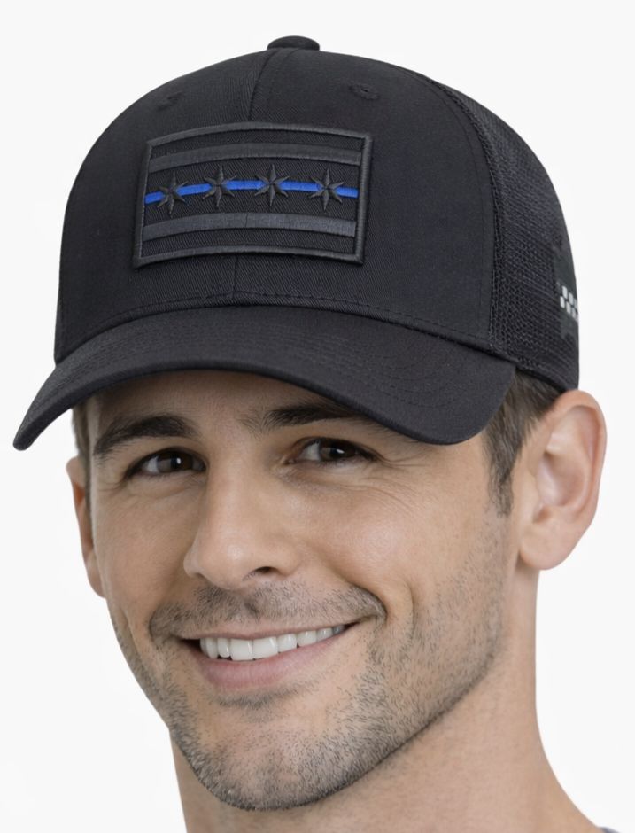 Chicago Blue Line Snapback Black Patch Black/Black