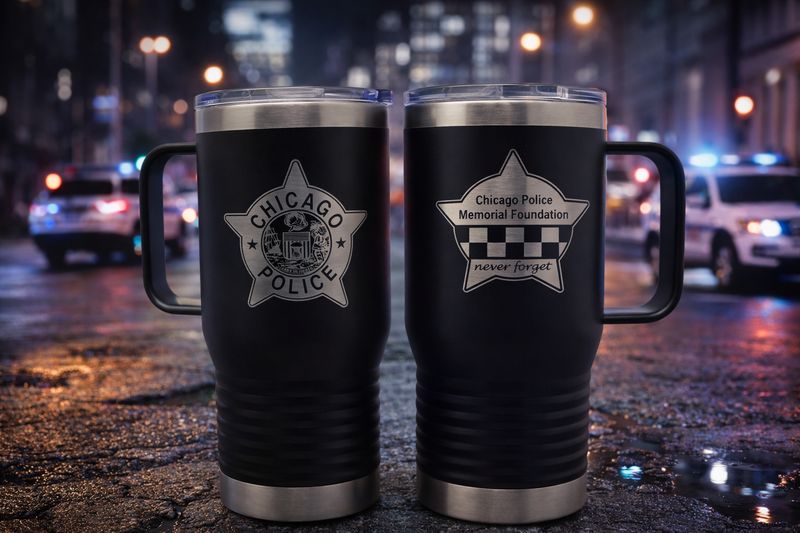 CPD Memorial & CPD Star 20 oz. Insulated Travel Mug with Slider Lid