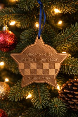 CPD Memorial  Star Wood Ornament