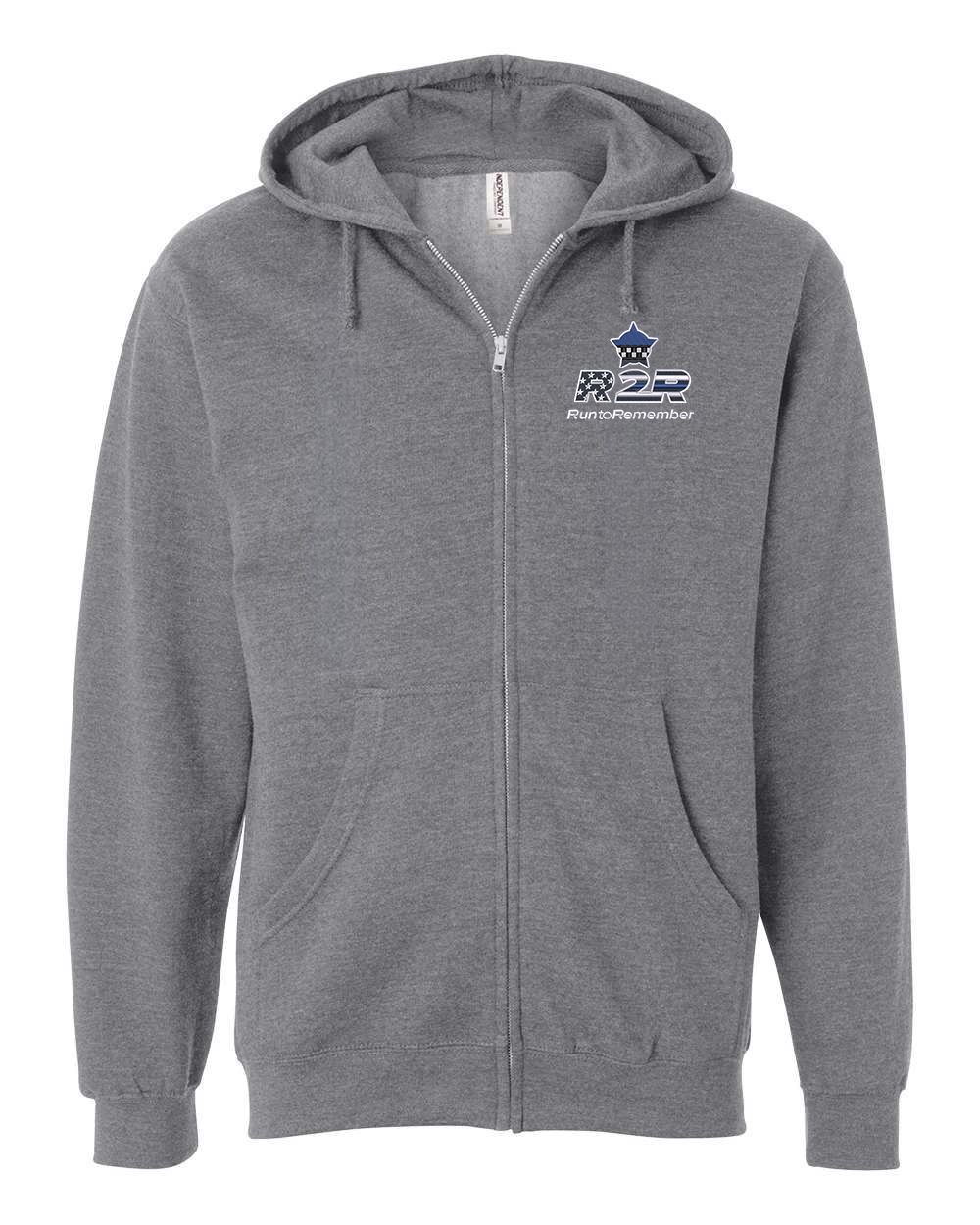 Run to Remember CPD Memorial Full Zip Hoodie Heather Gray