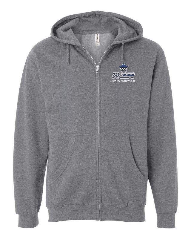 Run to Remember CPD Memorial Full Zip Hoodie Heather Gray