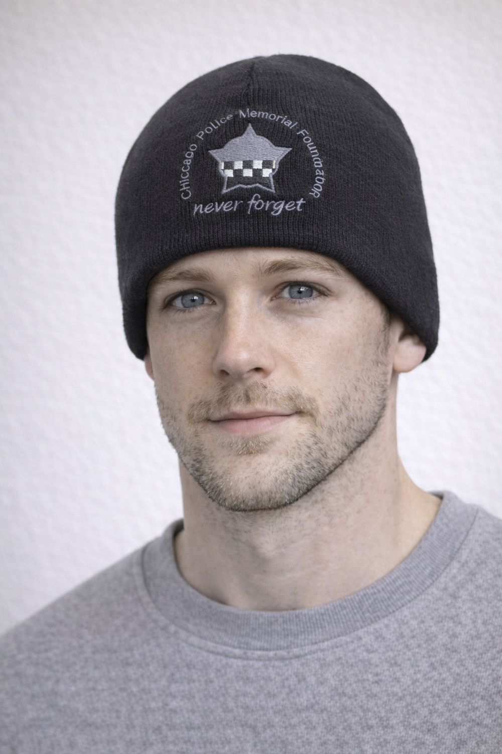 Chicago Police Memorial Sub-dued Black Skull Knit Cap