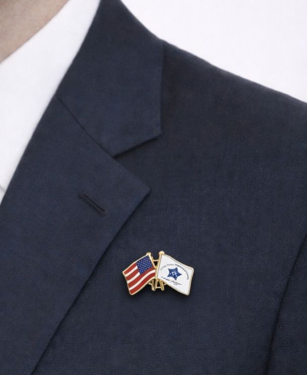CPD Memorial & American Flag Lapel Pin