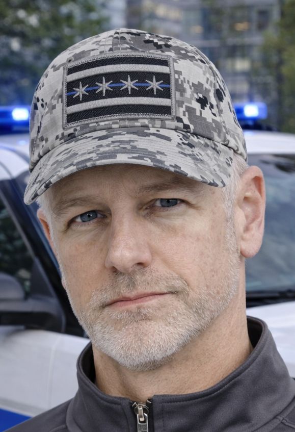 CPD Memorial Chicago Flag Hat Digi Grey Camouflage