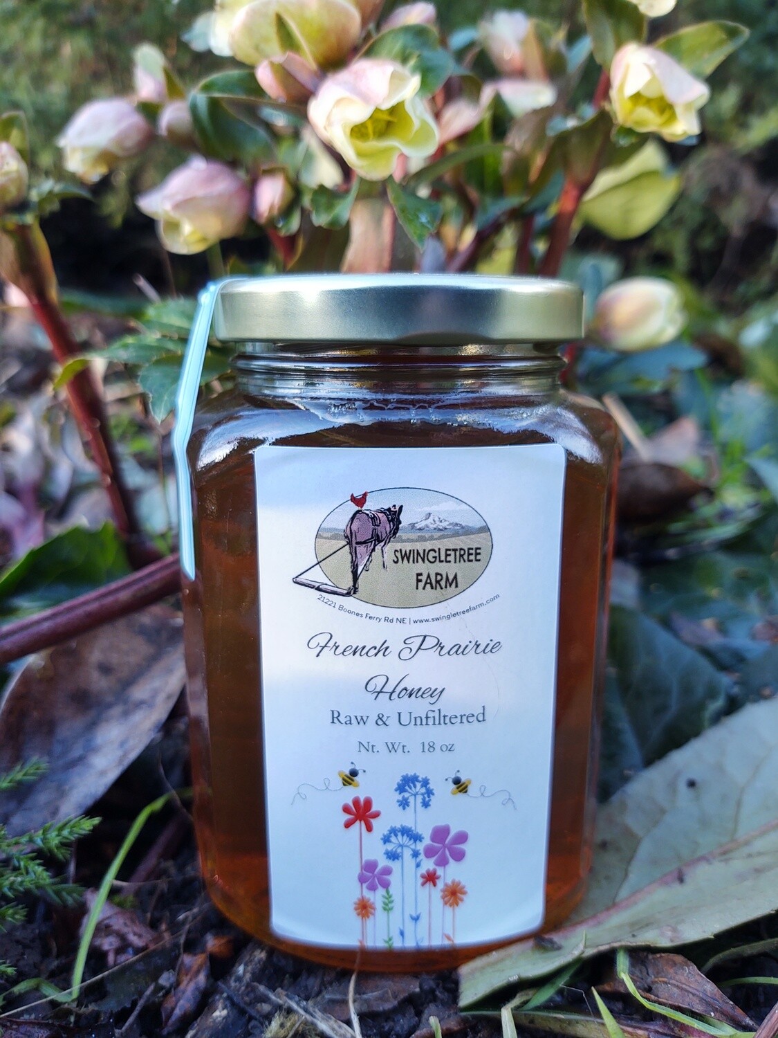 French Prairie Honey - 18 oz Oval Glass Jar