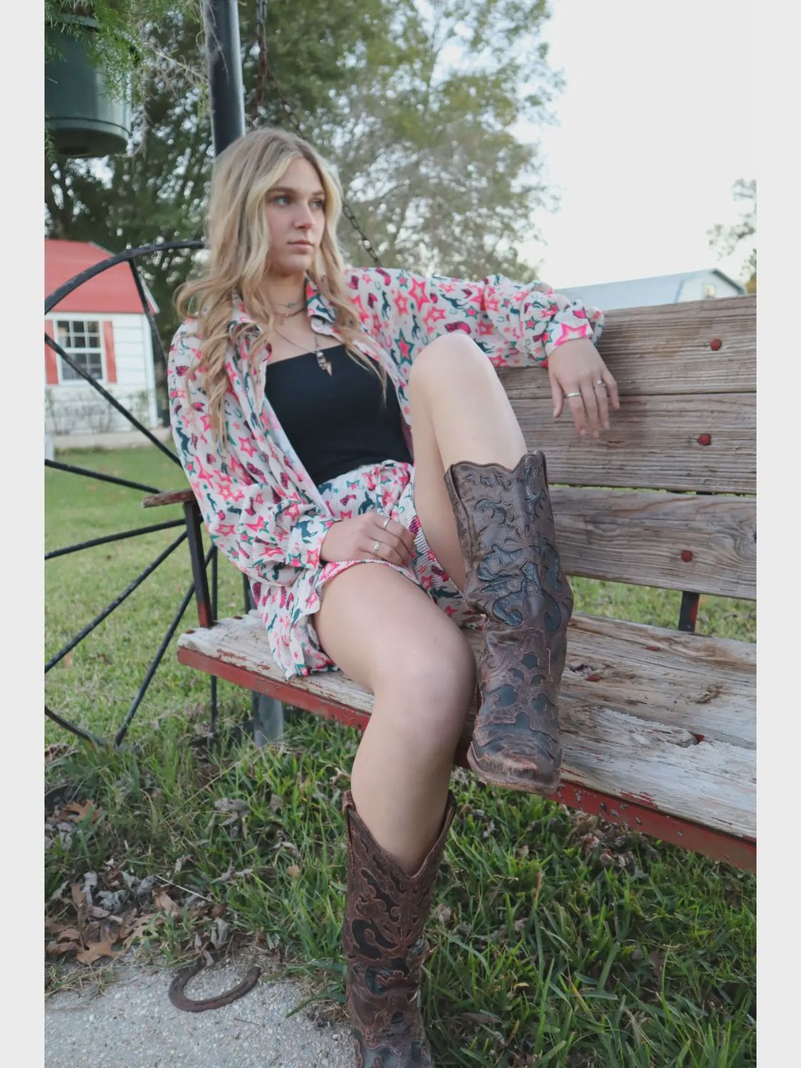 Super Star Press Pleated Short Set