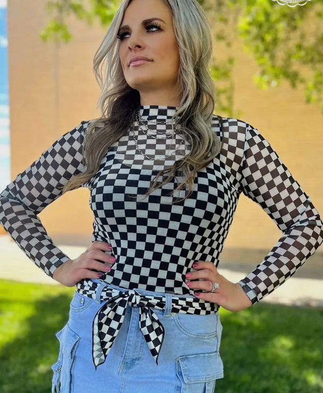 Round The Track Mesh Top