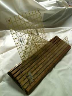 Ruler Holder 18" long 7 Slots Wall Mount