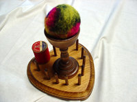 Thread Holder/Wool Pin Cushion Large 7&quot; Heart