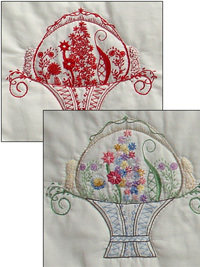 Blooming Basket1 16-1/2" x 16-1/2"