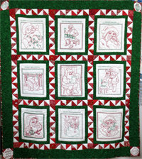 Santa in Stitches - Embroidery and Quilt Pattern