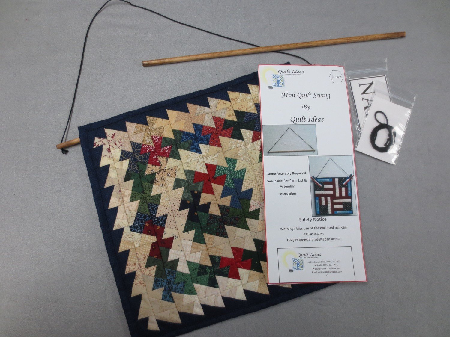 Mini Quilt Swing 12" long