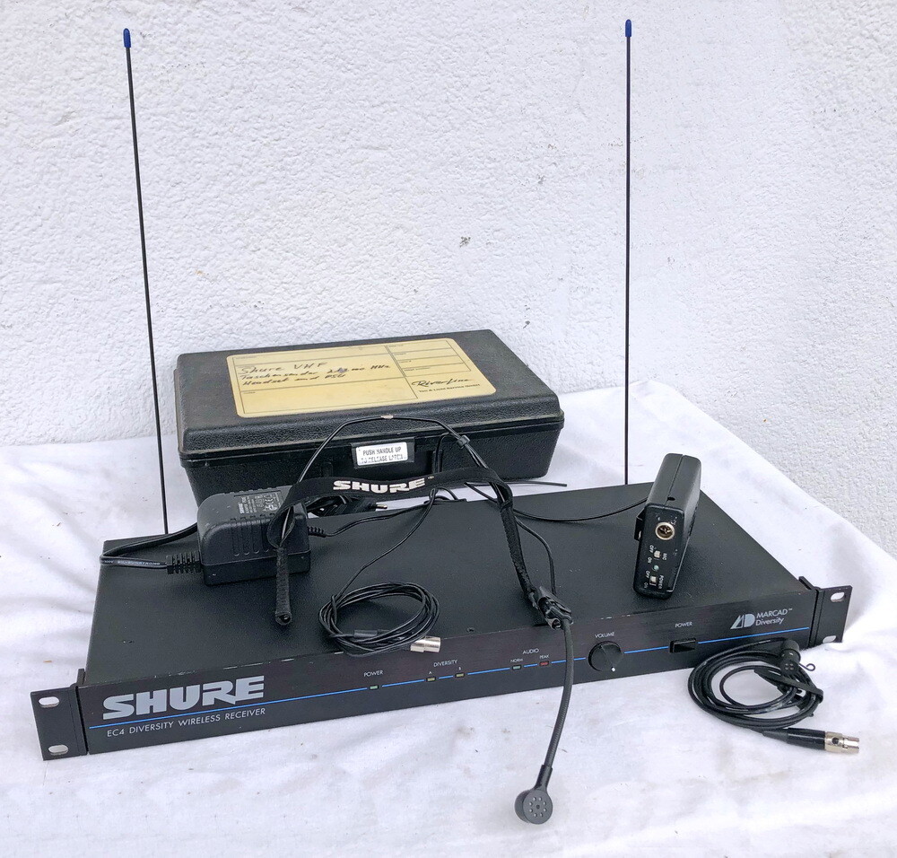 Shure EC-4 VHF + Beltpack + Headset + Lavalier