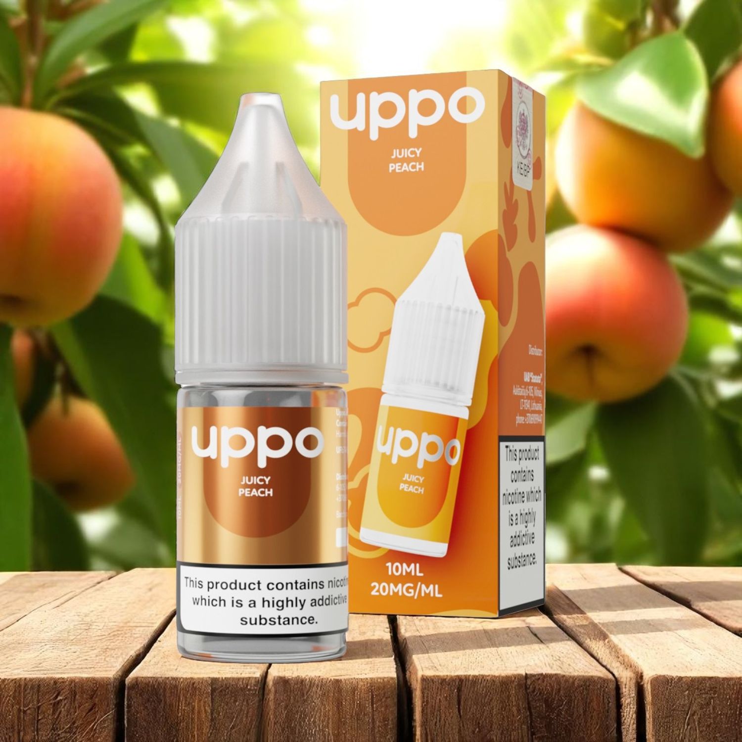 E-liquid Uppo Juicy Peach 20mg 10ml