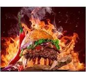 Menú Smash Flaming Hamburguesa Picante Delicious 1 patata y 1 bebida