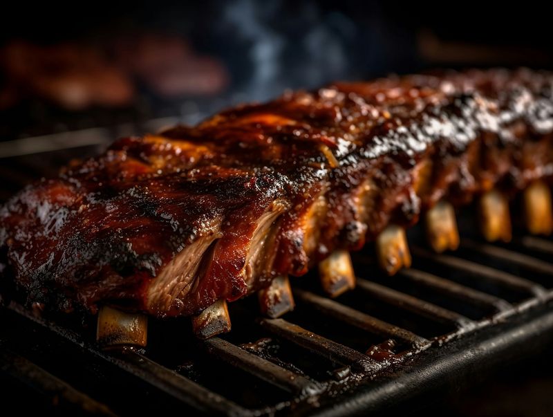 Flaming BBQ Rack of Ribs American (Costillar BBQ) más 1 patatas y 1 bebida