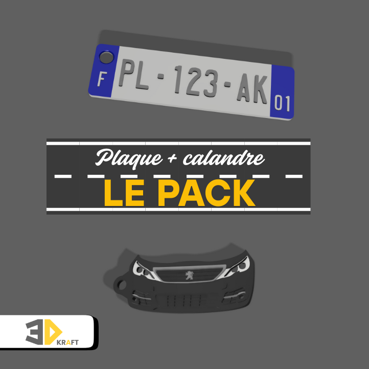 PACK calandre + plaque immatriculation