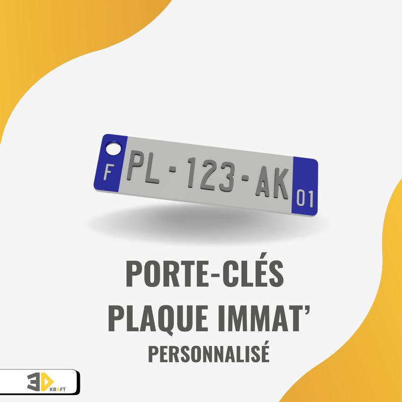 Plaque d'immatriculation personnalisée