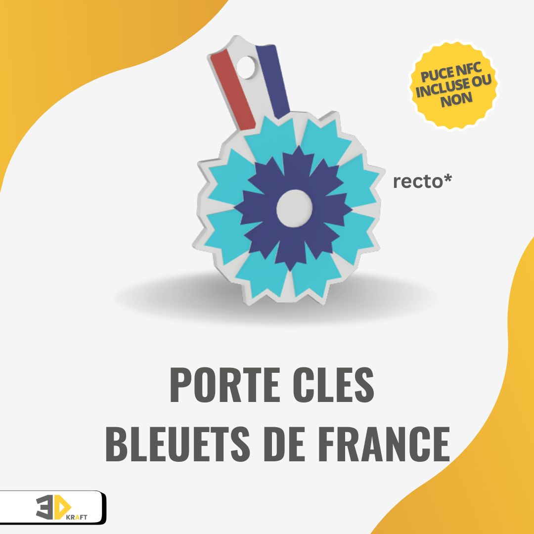 Porte clés "Bleuets de France"