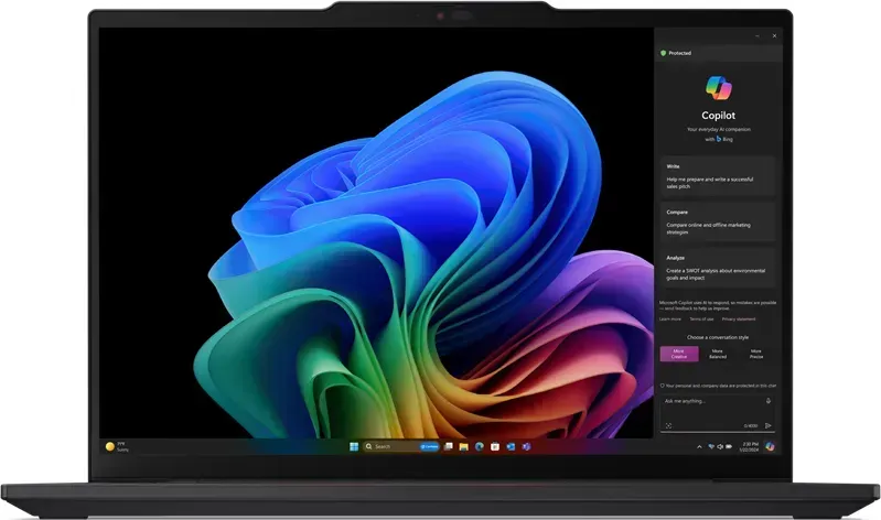 Lenovo ThinkPad T14s G6 (Qualcomm), Black, Snapdragon X Elite X1E-78-100, 32GB RAM, 1TB SSD, DE