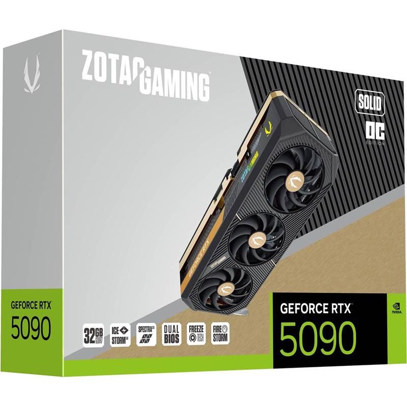 Zotac Gaming GeForce RTX 5090 Solid OC, 32GB GDDR7, HDMI, 3x DP