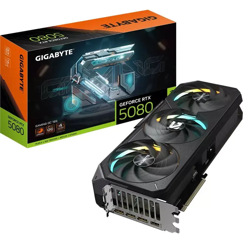 GIGABYTE GeForce RTX 5080 Gaming OC 16G, 16GB GDDR7, HDMI, 3x DP