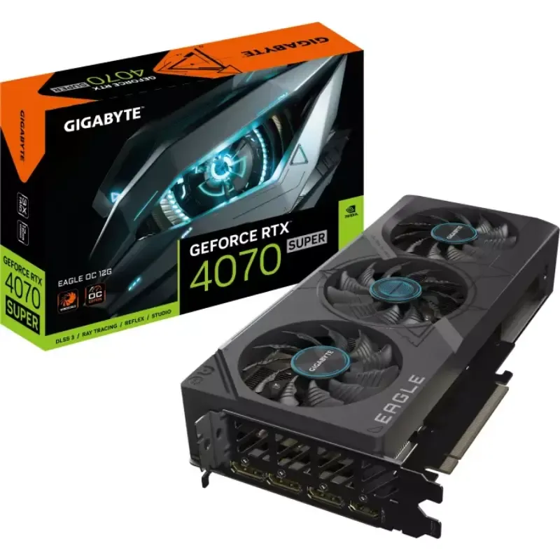 GIGABYTE GeForce RTX 4070 SUPER Eagle OC 12G, 12GB GDDR6X, HDMI, 3x DP