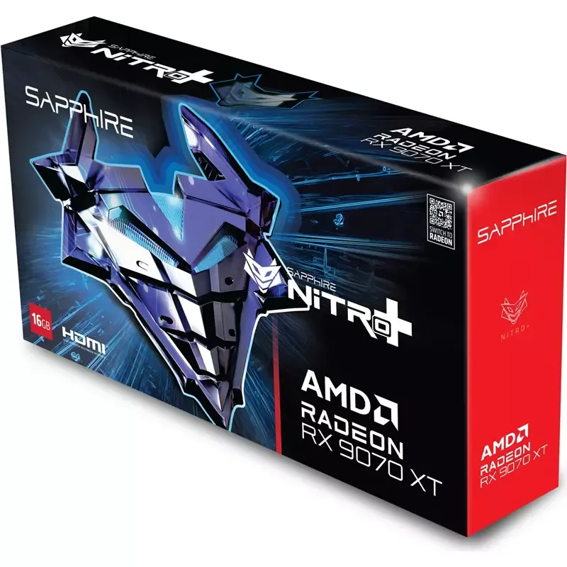 Sapphire Nitro+ Radeon RX 9070 XT, 16GB GDDR6, 2x HDMI, 2x DP, lite retail