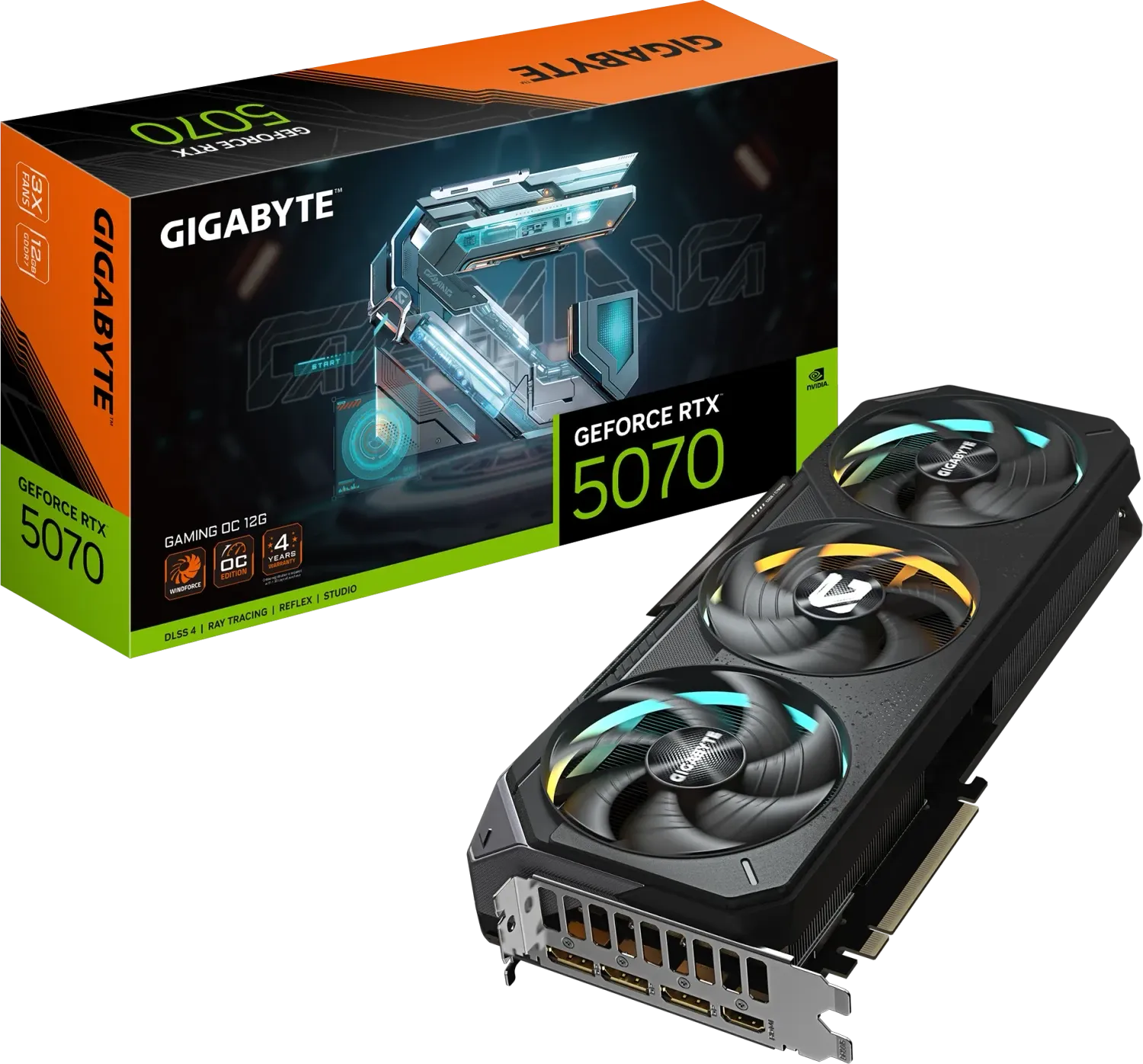 GIGABYTE GeForce RTX 5070 Gaming OC 12G, 12GB GDDR7, HDMI, 3x DP