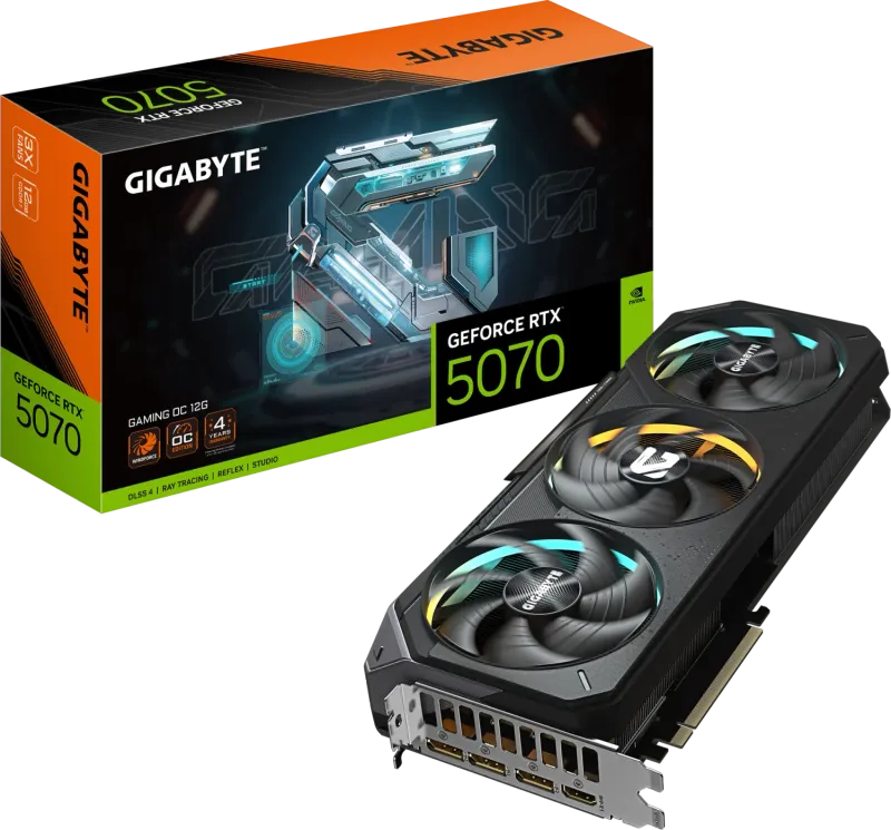 GIGABYTE GeForce RTX 5070 Gaming OC 12G, 12GB GDDR7, HDMI, 3x DP