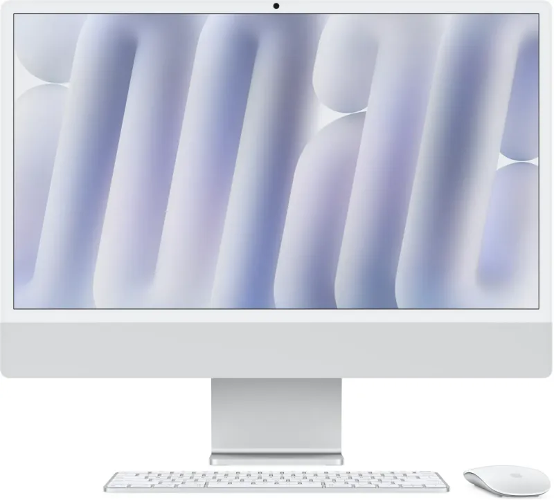 Apple iMac 24", silber, M4 - 10 Core CPU / 10 Core GPU, 16GB RAM, 256GB SSD [2024] Z1EH000CW