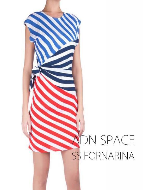 Vestido de riscas Fornarina