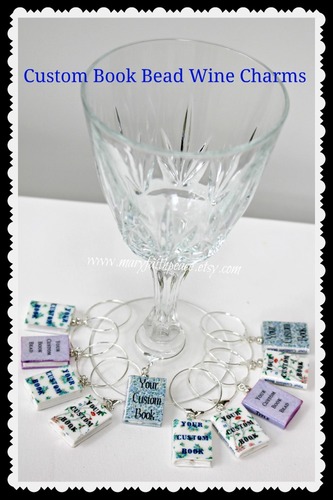 CUSTOM Mini Book WINE &amp; BEVERAGE CHARMS