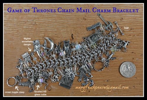 &quot;Winter is Coming&quot; Chain Mail Charm Bracelet (Build-A-Bracelet)