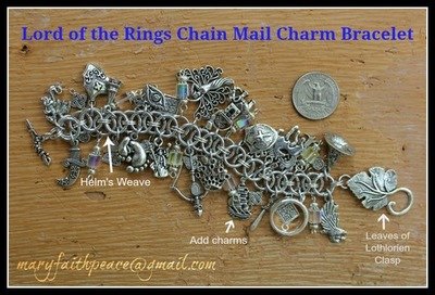 MIDDLE EARTH Chain Mail Charm Bracelet (Build-A-Bracelet)